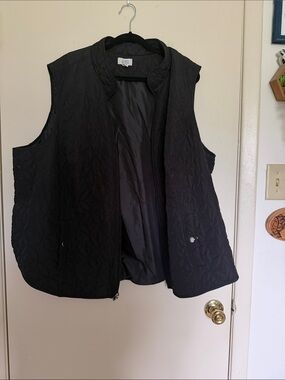 croft & barrow Black Quilted Women's Vest